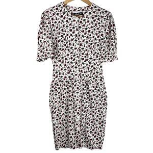 Vintage Jennifer V. Cottagecore Floral Cotton Blend Dress S